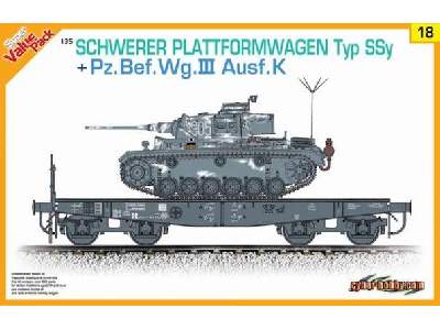 Schwerer Plattformwagen Type Ssy + Pz. Bef. Wg. III Ausf. K - image 1