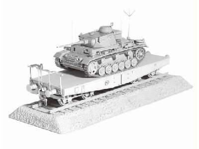 Schwerer Plattformwagen Type Ssy + Pz. Bef. Wg. III Ausf. K - image 2