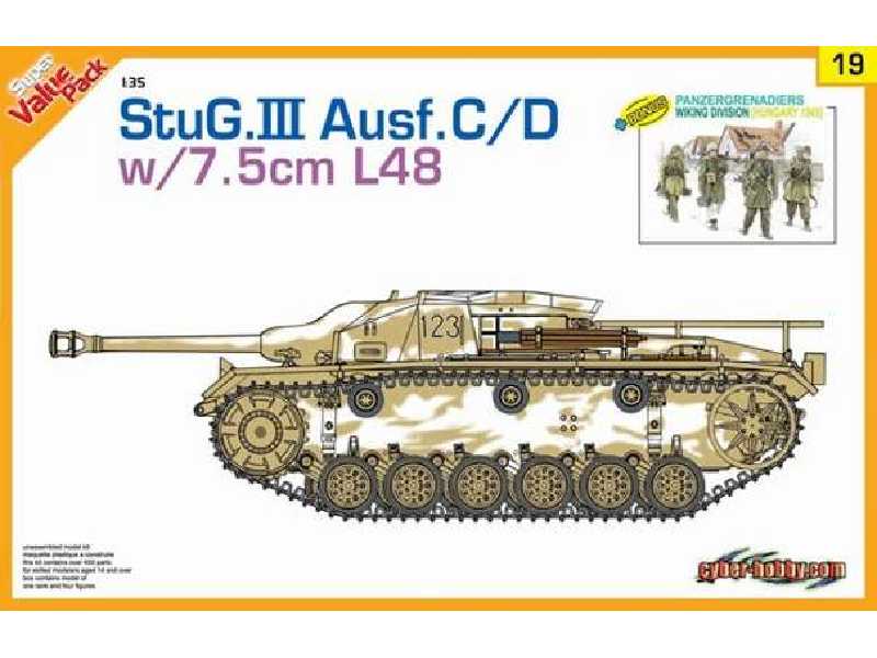 StuG. III Ausf.C/D w/7.5cm L48 With bonus German figure set - image 1