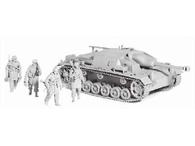 StuG. III Ausf.C/D w/7.5cm L48 With bonus German figure set - image 2