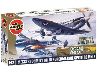 Dogfight Double Messerschmitt Me110 & Spitfire MkIX Gift Set - image 1