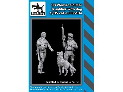 US Woman + Soldier With Dog - image 2