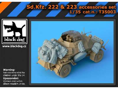 Sd.Kfz. 222 & 223 Accessories Set For Tamiya Kits, 12 Resin Part - image 4