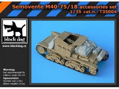 Semovente M40-75/18 Accessories Set For Tamiya Kit, 17 Resin Par - image 4