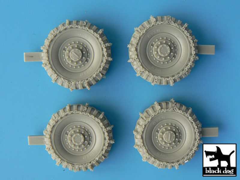 Staghound Snowchained Wheels Set For Bronco Kit, 4 Resin Parts - image 1