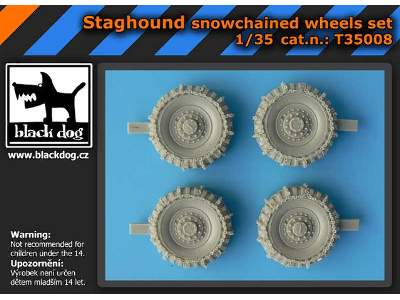 Staghound Snowchained Wheels Set For Bronco Kit, 4 Resin Parts - image 3