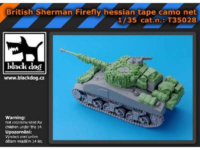 British Sherman Firefly Hessian Tape Camo Net For Dragon - image 4