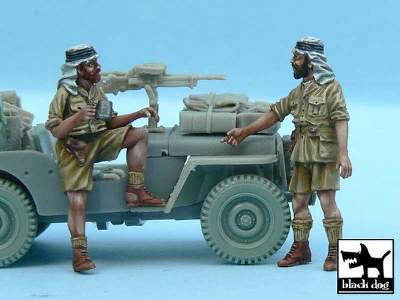 British Sas Jeep Crew Afrika (2 Figures) For Tamiya Kits - image 1