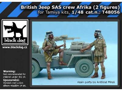 British Sas Jeep Crew Afrika (2 Figures) For Tamiya Kits - image 2