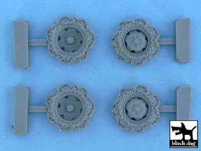 Steyr Type 1500a/01 Snowchained Wheels Set For Tamiya Kits, 4 Re - image 1