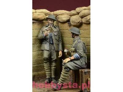 In A Trench - WWI British Infantry At Rest - image 3