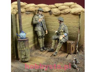 In A Trench - WWI British Infantry At Rest - image 4