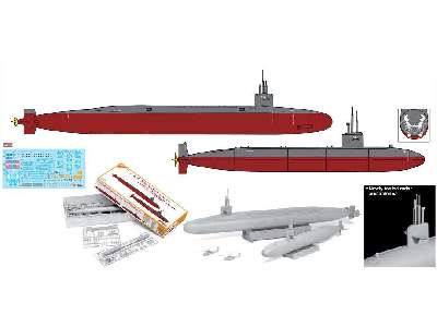 MikroMir 350-010 Soviet Submarines 'Shch' Class Shch-X 1/350 Scale Model Kit 