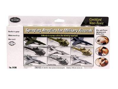 Military/Aircraft Acrylic 9 Color Airbrush Paint Set - image 1