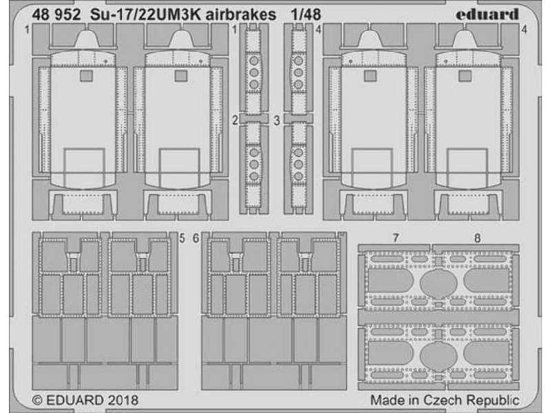 Su-17/22UM3K airbrakes 1/48 - Kitty Hawk - image 1