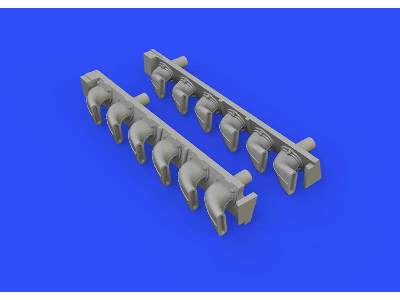 Bf 109G-6 exhaust stacks 1/48 - Tamiya - image 3