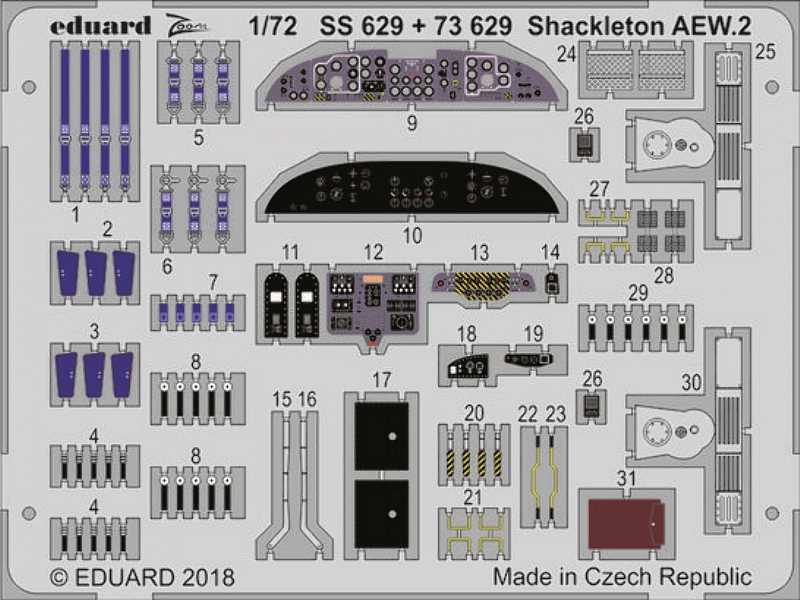 Shackleton AEW.2 cokpit interior 1/72 - Airfix - image 1