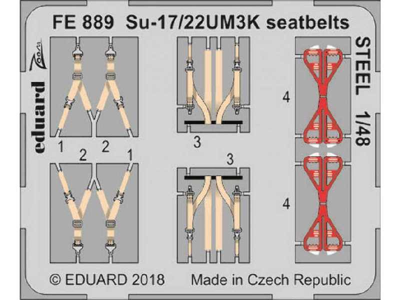 Su-17/22UM3K seatbelts STEEL 1/48 - Kitty Hawk - image 1