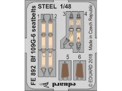 Bf 109G-6 seatbelts STEEL 1/48 - Tamiya - image 1