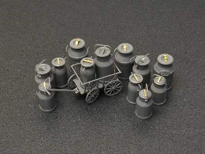 Milk Cans With Small Cart - image 11