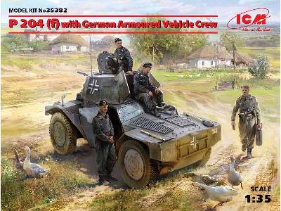 Panzerspahwagen P 204 (f) with German Armoured Vehicle Crew - image 1