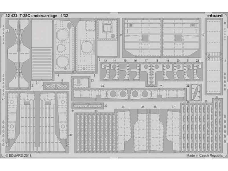 T-28C undercarriage 1/32 - Kitty Hawk - image 1