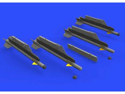 R-3S missiles w/  pylons for MiG-21 1/72 - Eduard - image 2