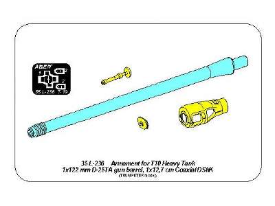 Armament for T10 Tank 1x122 mm D-25TA, 1x12,7 cm Coaxial DShK - image 12