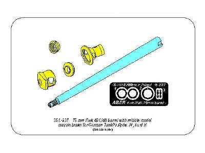 75mm KwK40L/48 barrel w/middle muzzle brake for Pz.Kpfw.VI, A.H - image 9