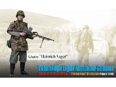 Heinrich Sager - Schutze - Totenkopf Light Machine Gunner - image 2