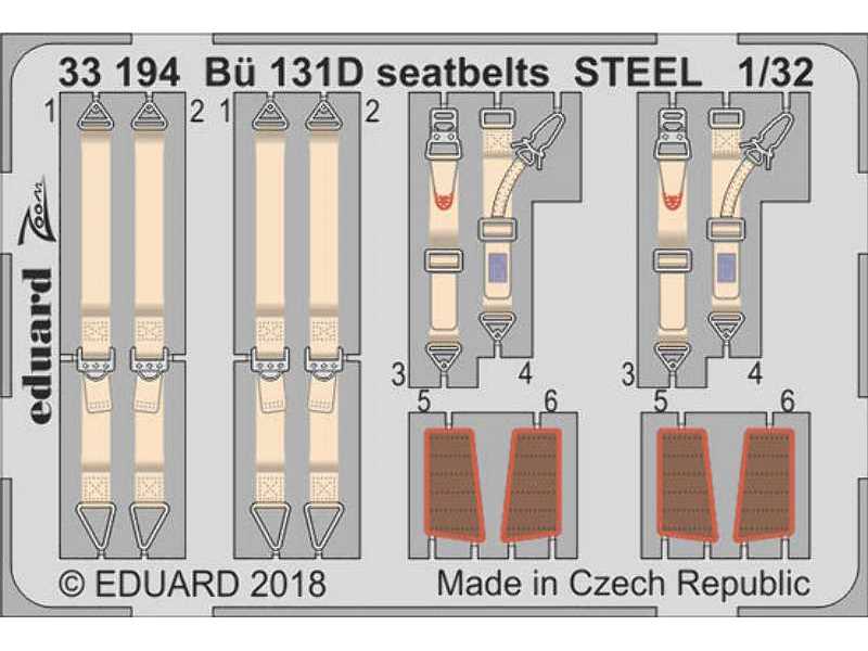 Bü 131D seatbelts STEEL 1/32 - Icm - image 1