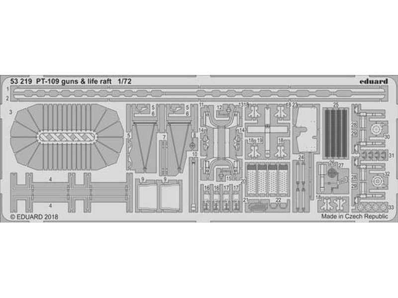 PT-109 guns & life raft 1/72 - Revell - image 1