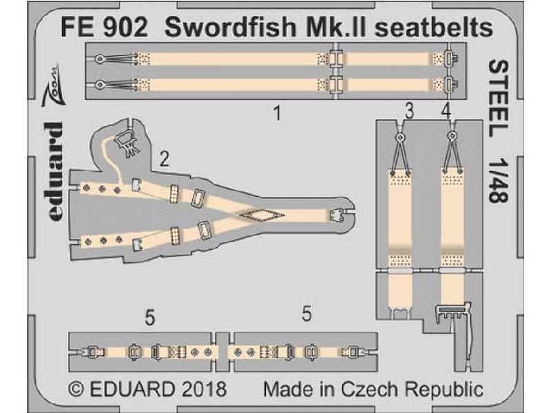 Swordfish Mk. II seatbelts STEEL 1/48 - Tamiya - image 1