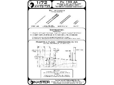 Fw 190 A6 Zestaw Uzbrojenia (Końcówki Mg 17, Lufy Mg 151) Oraz R - image 3