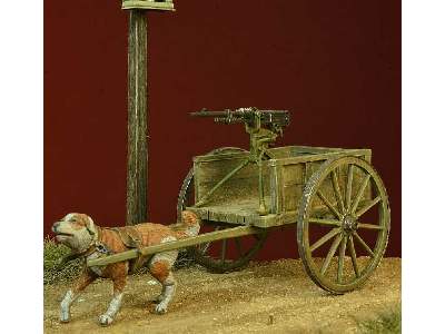 WWI Dog-drawn Cart With Hotchkiss Machine Gun - image 1