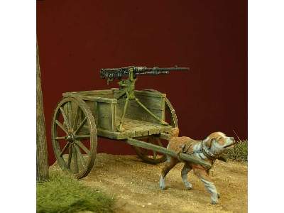 WWI Dog-drawn Cart With Hotchkiss Machine Gun - image 2