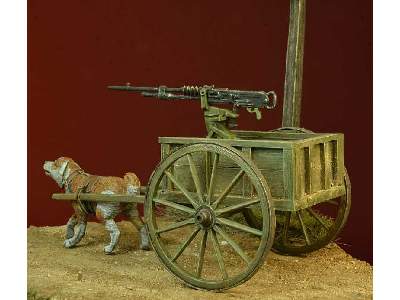 WWI Dog-drawn Cart With Hotchkiss Machine Gun - image 3