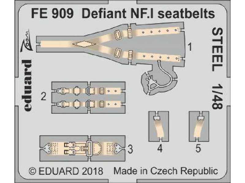 Defiant NF. I seatbelts STEEL 1/48 - image 1