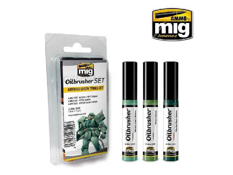 A.Mig Mechas Green Tones Set - image 1 A.Mig Mechas Green Tones Set - image 1