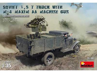 Soviet 1,5 t. Truck W/ M-4 Maxim AA Machine Gun - image 1