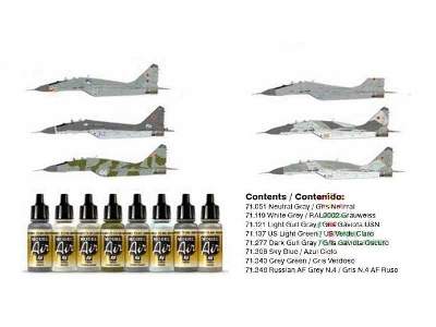Model Air Color Set Soviet / Russian MiG-29 Fulcrum from 80's - image 2