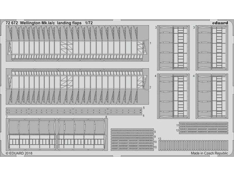 Wellington Mk. Ia/ c landing flaps 1/72 - Airfix - image 1