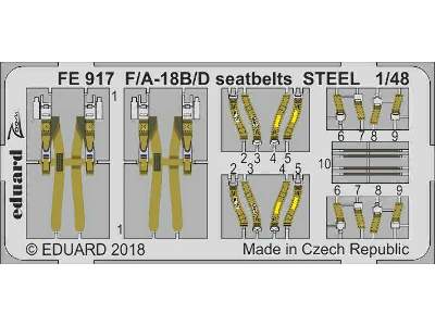 F/ A-18B/ D seatbelts STEEL 1/48 - Kinetic - image 1