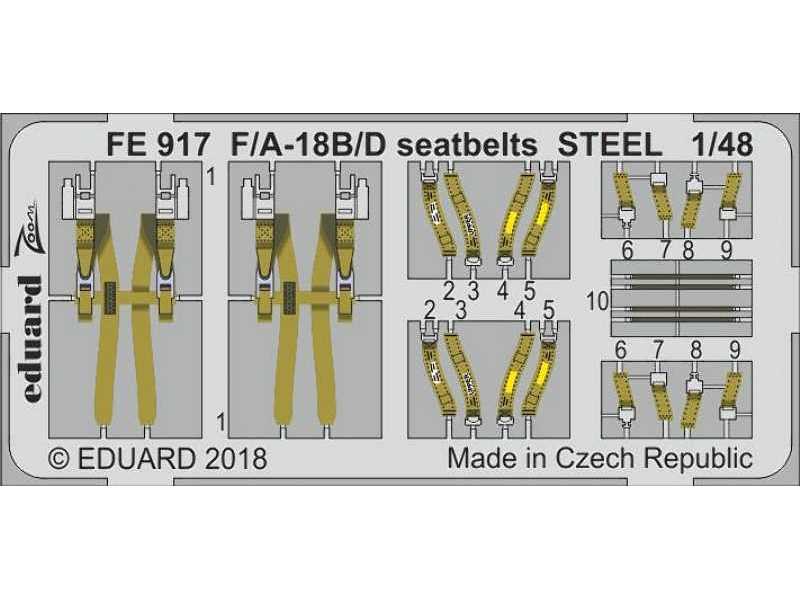 F/ A-18B/ D seatbelts STEEL 1/48 - Kinetic - image 1