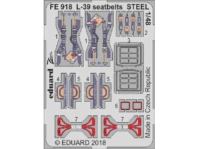 L-39 seatbelts STEEL 1/48 - image 1