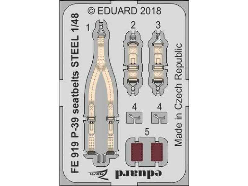 P-39 seatbelts STEEL 1/48 - image 1