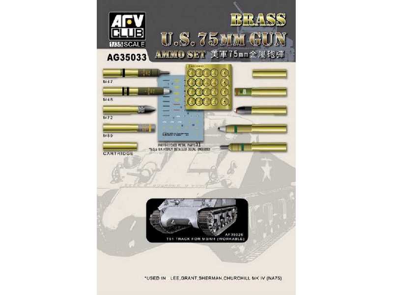 U.S. 75mm Gun Ammo Set (Brass)  - image 1
