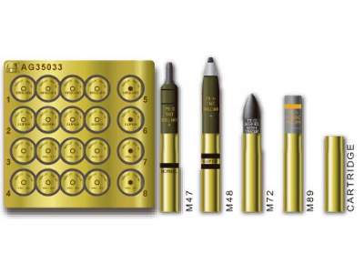 U.S. 75mm Gun Ammo Set (Brass)  - image 2