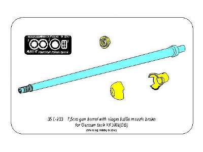 7,5cm gun barrel with single baffle muzzle brake for VK3002(DB)  - image 11