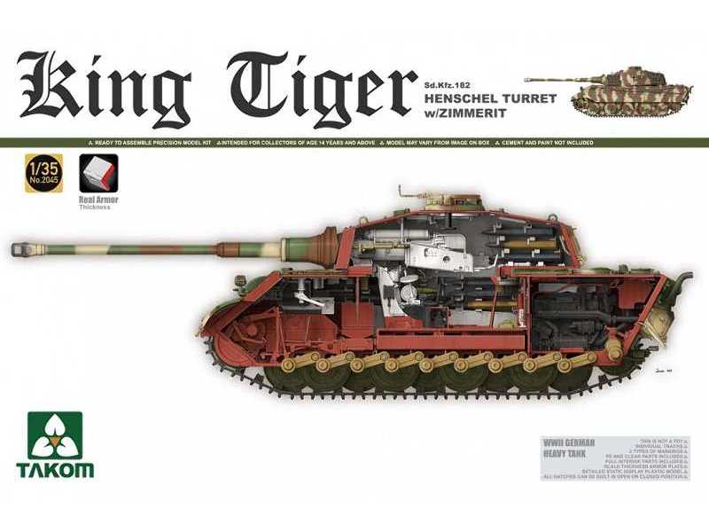 King Tiger Henschel w/New Track Parts - image 1